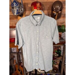 Laguna Short Sleeve Medium Light Gray Button-Down Shirt Chest Pocket Surf Hawaii